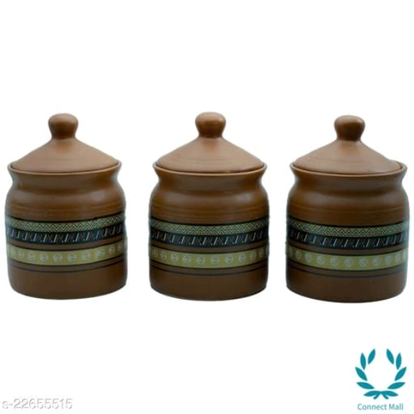 300ml Ceramic Pickle Jars With Lid Set Of 3 - Jars